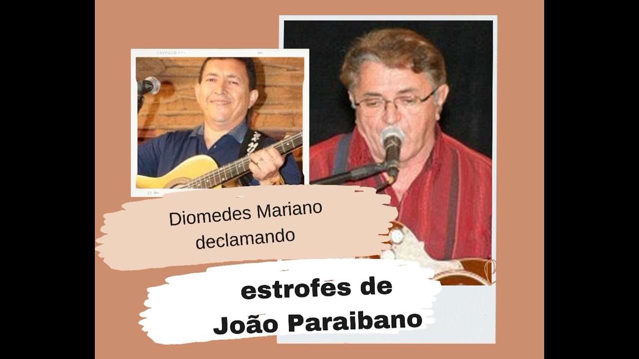 Poeta Diomedes Mariano declamando estrofes de João Paraibano