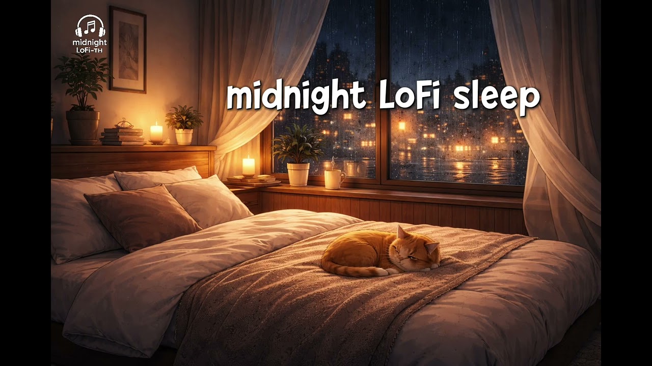 เพลงหลับลึก หลับสบาย Midnight Lofi Sleep 😴 Calm Piano Night
