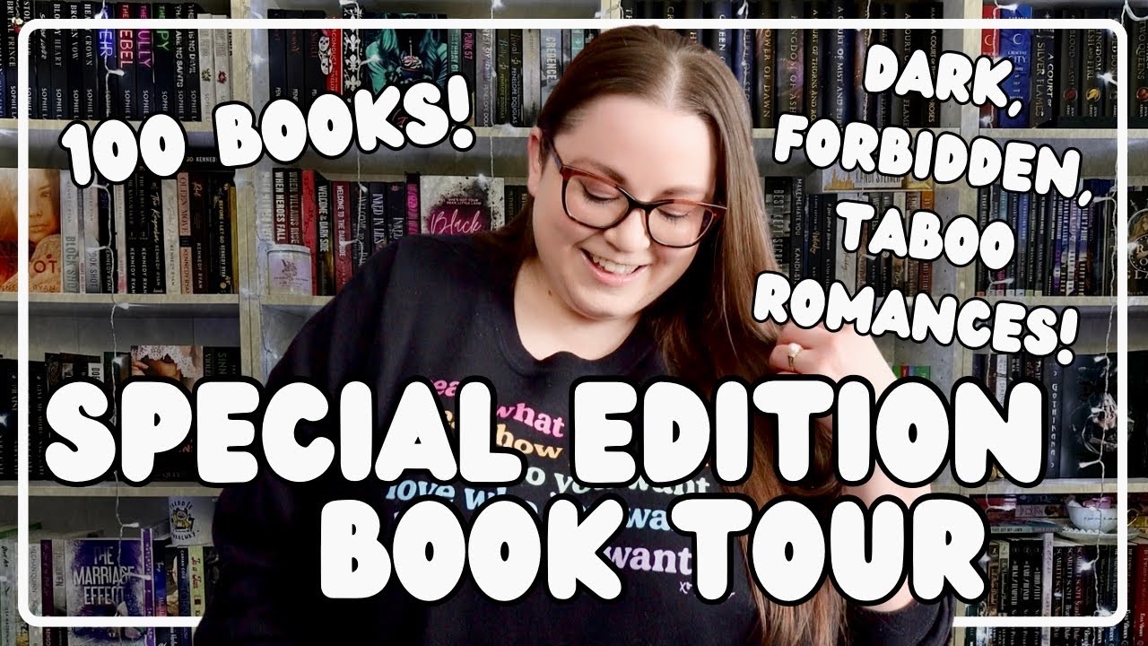Special Edition Bookshelf Tour: 100 dark, forbidden, taboo romances!
