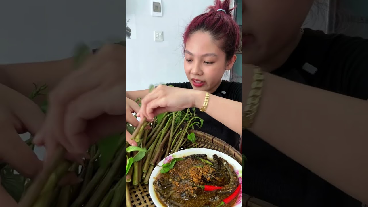 Rau Muống Đồng Ăn Với Cá Kèo Kho Miền Tây Dân Dã Mukbang 