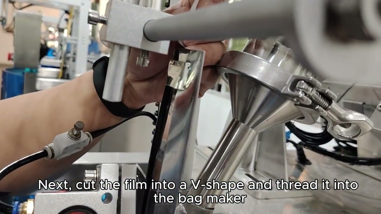 How to install packaging film？Automatic Powder Packing Machine