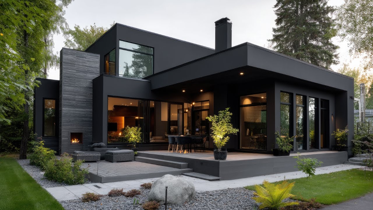 Modern Minimalist House with Black Exterior | Bold, Clean & Contemporary
