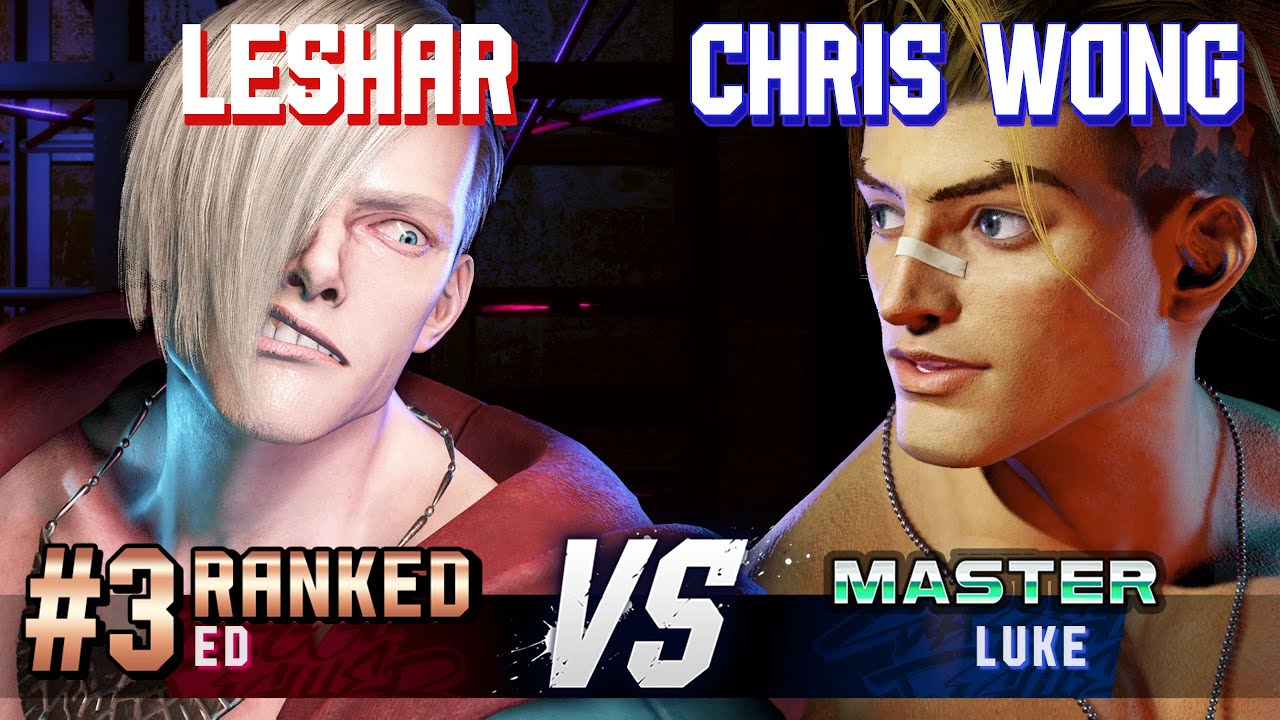 SF6 ▰ LESHAR (#3 Ranked Ed) vs CHRIS WONG (Luke) ▰ High Level Gameplay