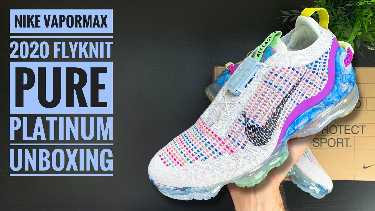Nike VaporMax 2020 Flyknit 'Pure Platinum Multicolor' | Unboxing | 4K | Sneaker Therapy