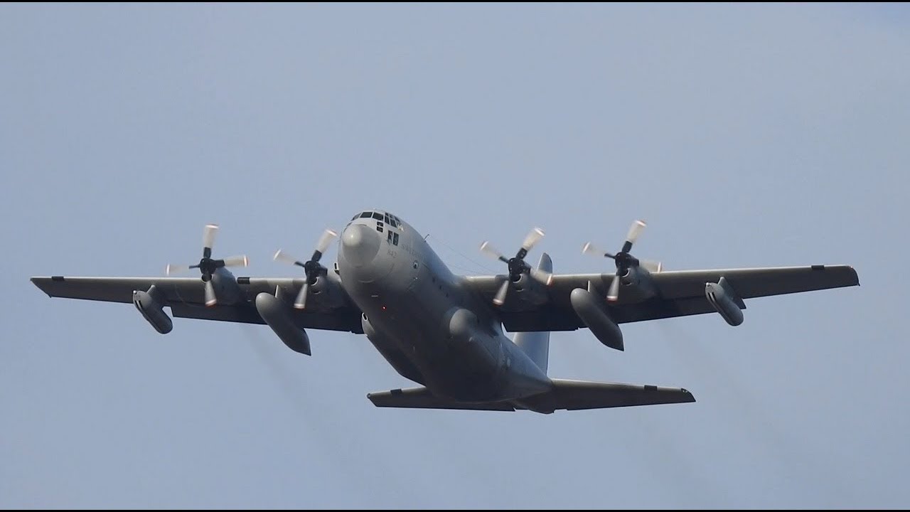 Swedish Air Force C-130 Hercules, Climbing Out From Arlanda Airport. Flygvapnet TP84 Herkules