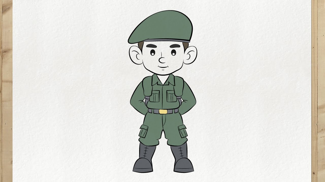How to Draw SOLDIER 🪖 | Military Profession | Uniform Tutorial