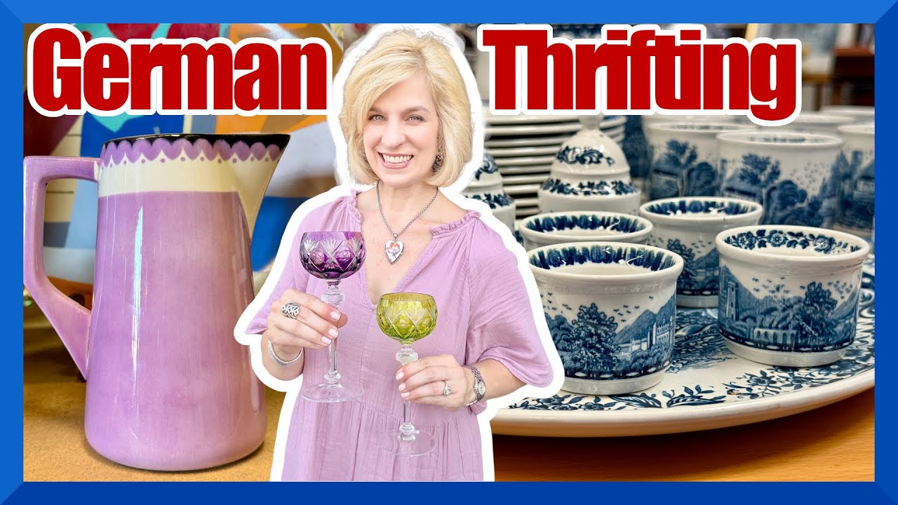 DEALS with Estate Finds in Germany! Shop this warehouse for vintage glass, porcelain + furniture!