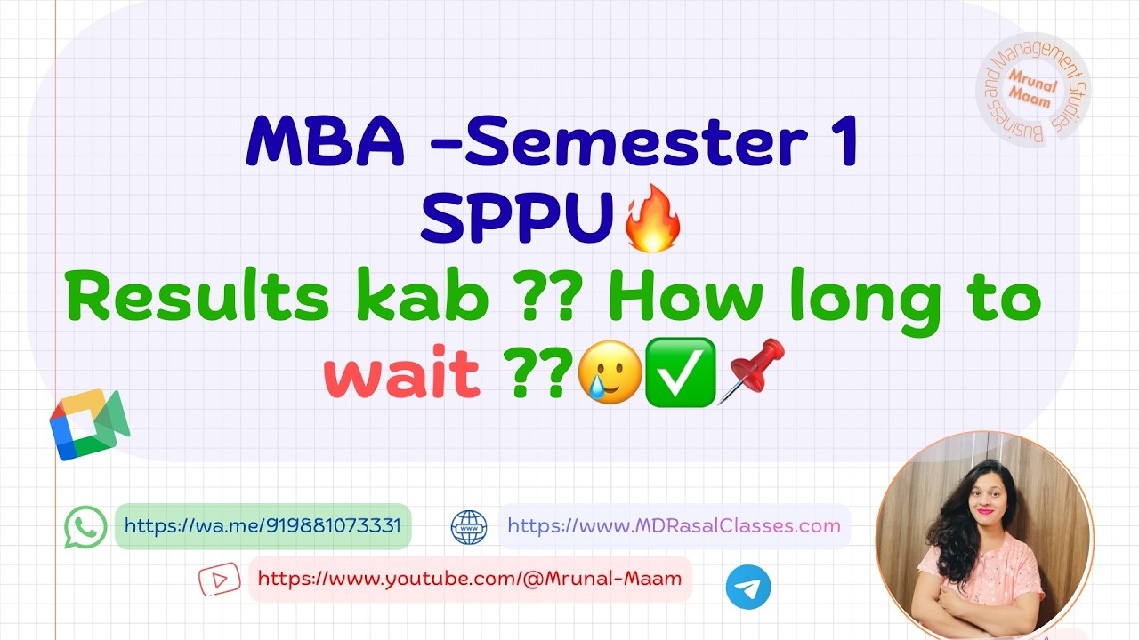 Result MBA  SEM 1 SPPU ( रिझल्ट कब आयेंगे???🥲📝)
