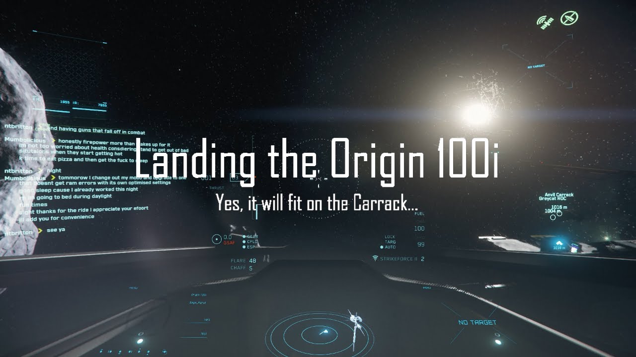 How To Land the Origin 100i on the Anvil Carrack