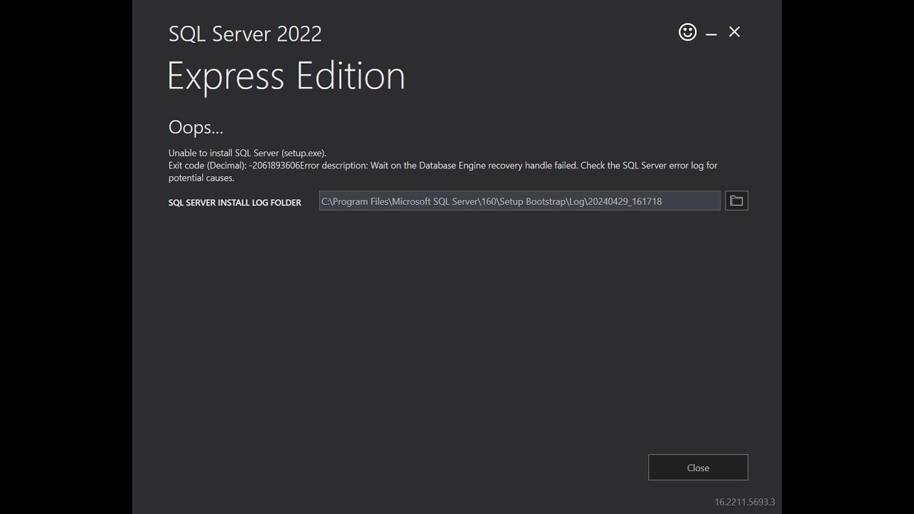 unable to install sql server (setup exe) |SQL SERVER HATASI