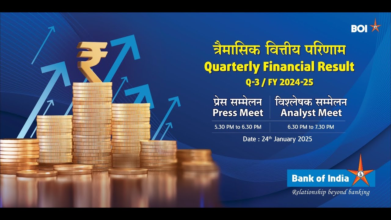 LIVE: Bank of India Q3 FY25 Results Press Meet