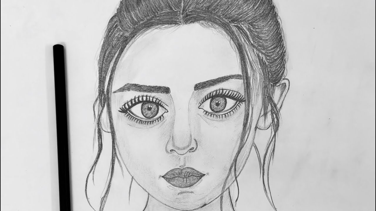 How to draw a realistic drawing | Easiest eye nose lips drawing tutorial | sketch tutorial #art #diy