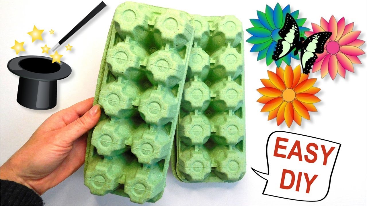 Don't Throw Away Egg Cartons ♻️ Look What You Can Make with Them 🤩 4 Easy DIY Craft Ideas