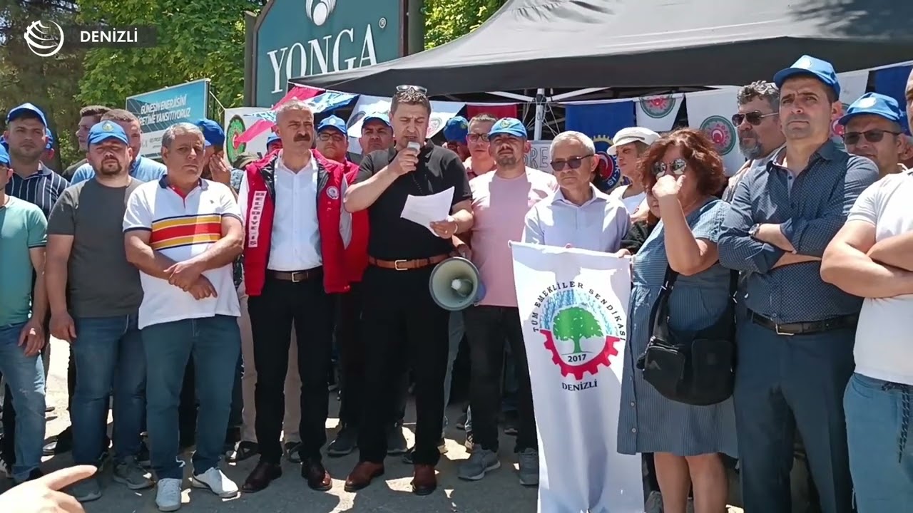 Grevdeki Denizli Yonga Mobilya iş&ccedil;ileri, grev kırıcılığı ve fişleme girişimlerine tepki g&ouml;sterdi