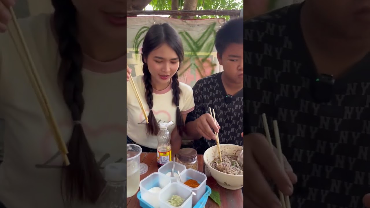 กำลังกินแซ่บๆ กะมาแย่งกัน #mukbanghorfun #comedyshorts #comedyvideos #funnyjoker #mukbang #fishing