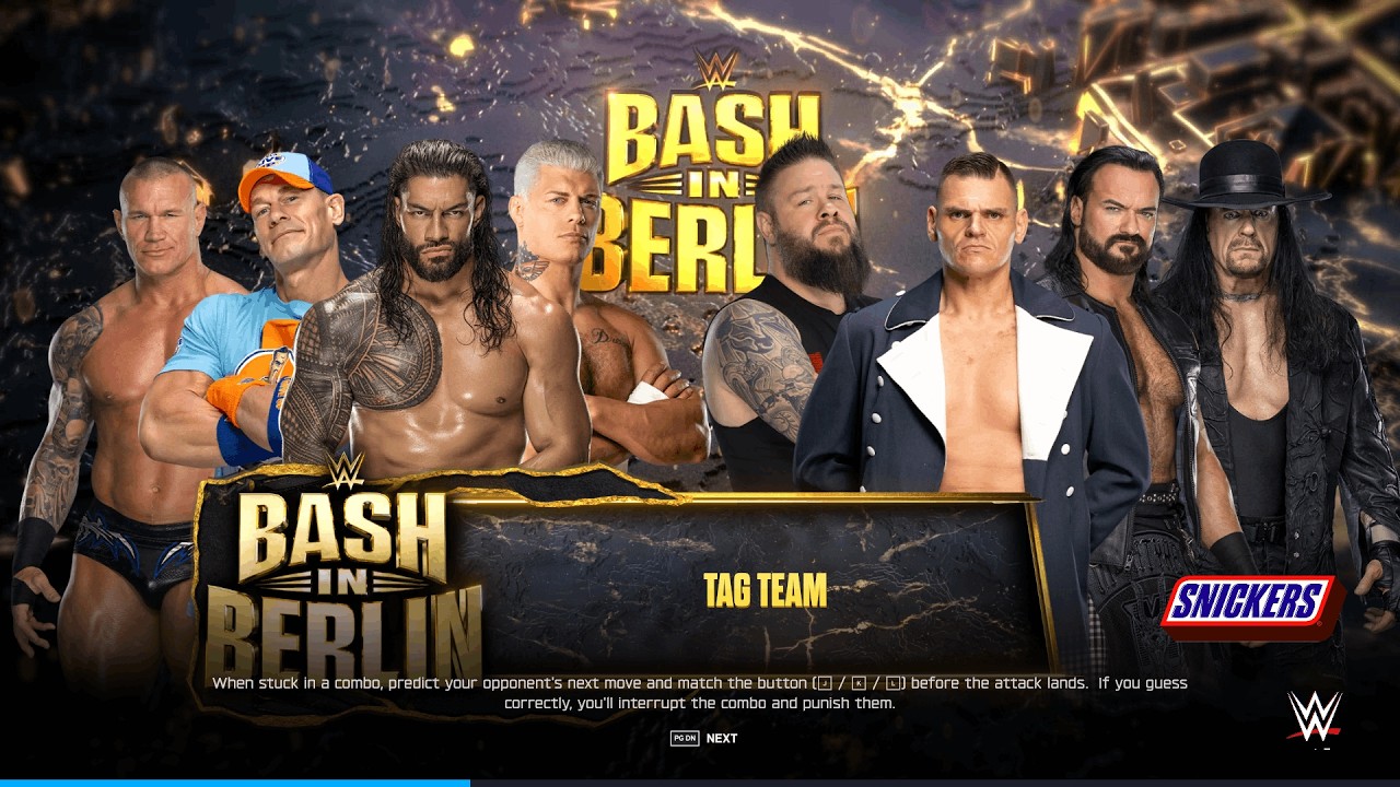 Bash in Berlin Tag Team Epic Full Match Gameplay | WWE 2K25 🔥