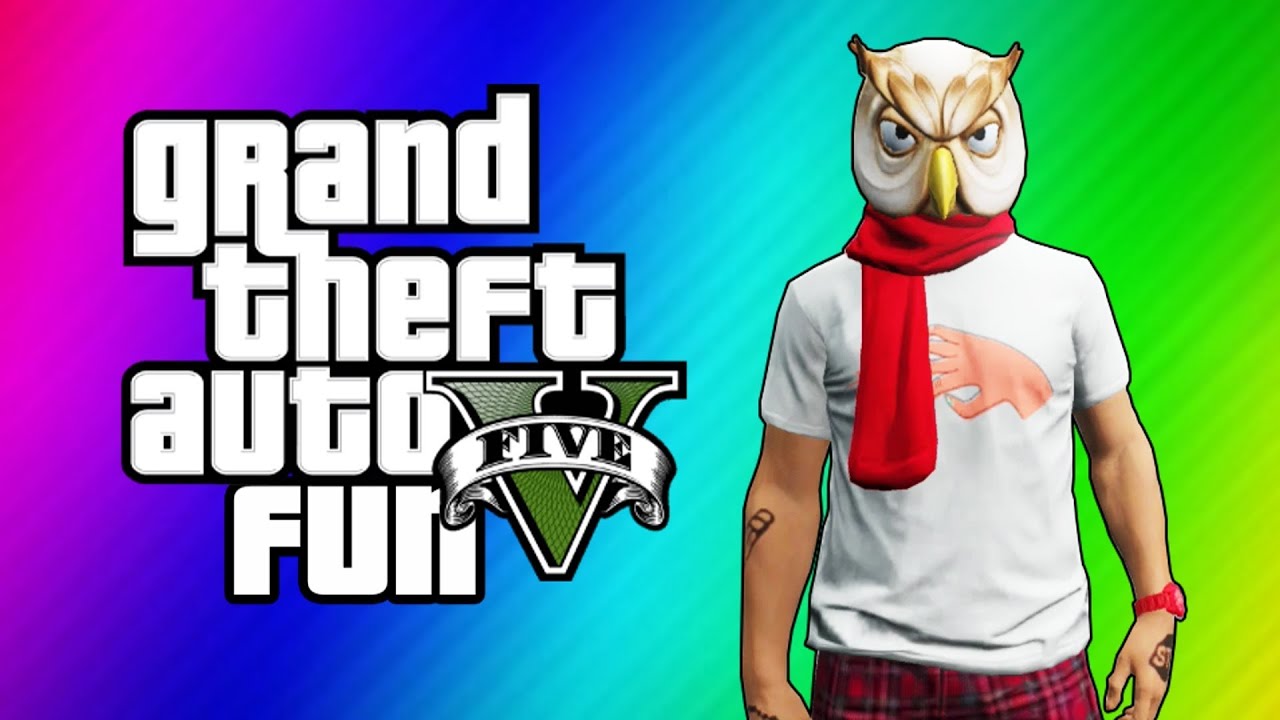 GTA 5 Funny Moments - I'm Not a Hipster DLC, Turdmobile Stunts, Raccoon Mask, Gate Launch Glitch