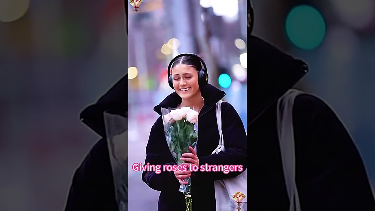 Giving roses to strangers #youtube #flowers #love #surprise #funnyvideos