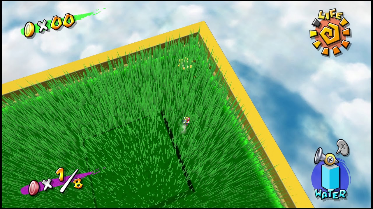 Super Mario Sunshine - Delfino Plaza: The Tall Grass Mini-Game