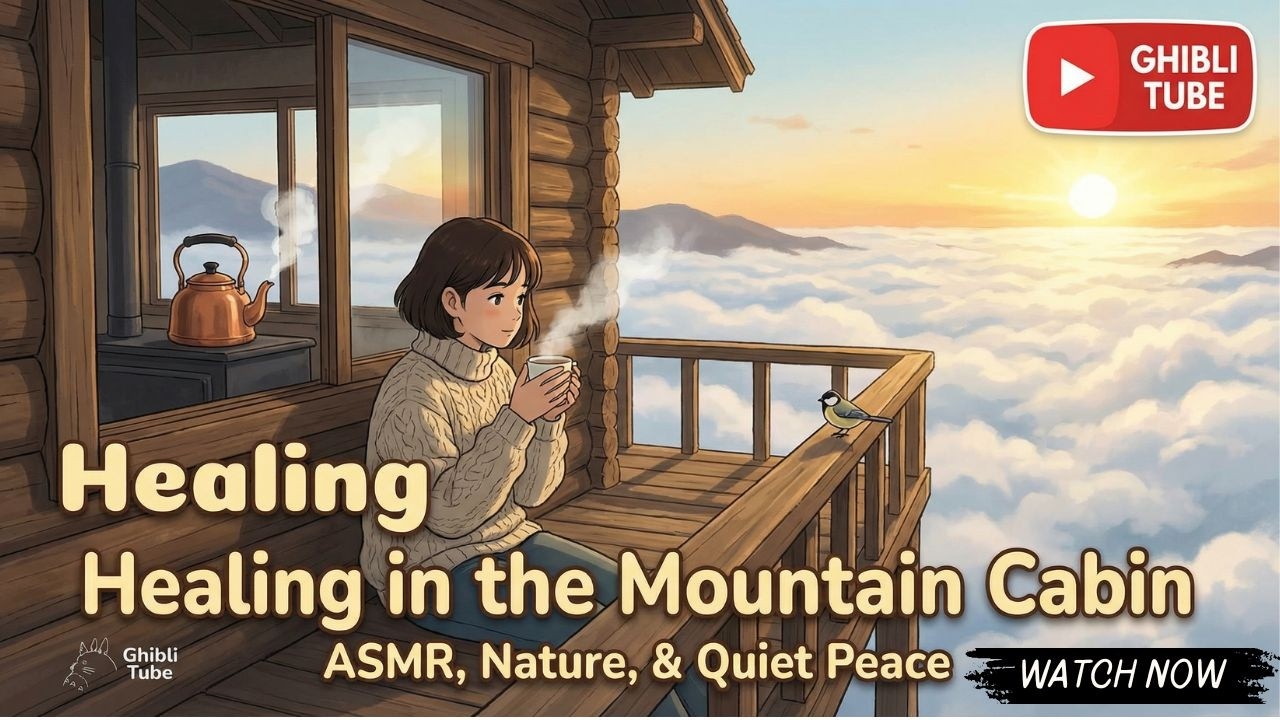 Healing in the mountain cabin – Watching the clouds move while the kettle whistles☀️
