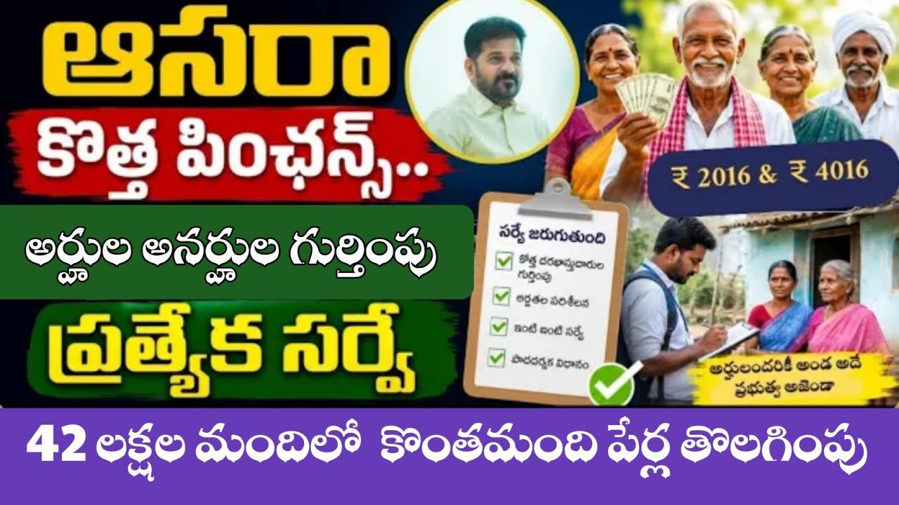 Aasara New Pension latest update | Aasara pension news | పింఛన్ల పై ప్రభుత్వం కీలక ప్రకటన 