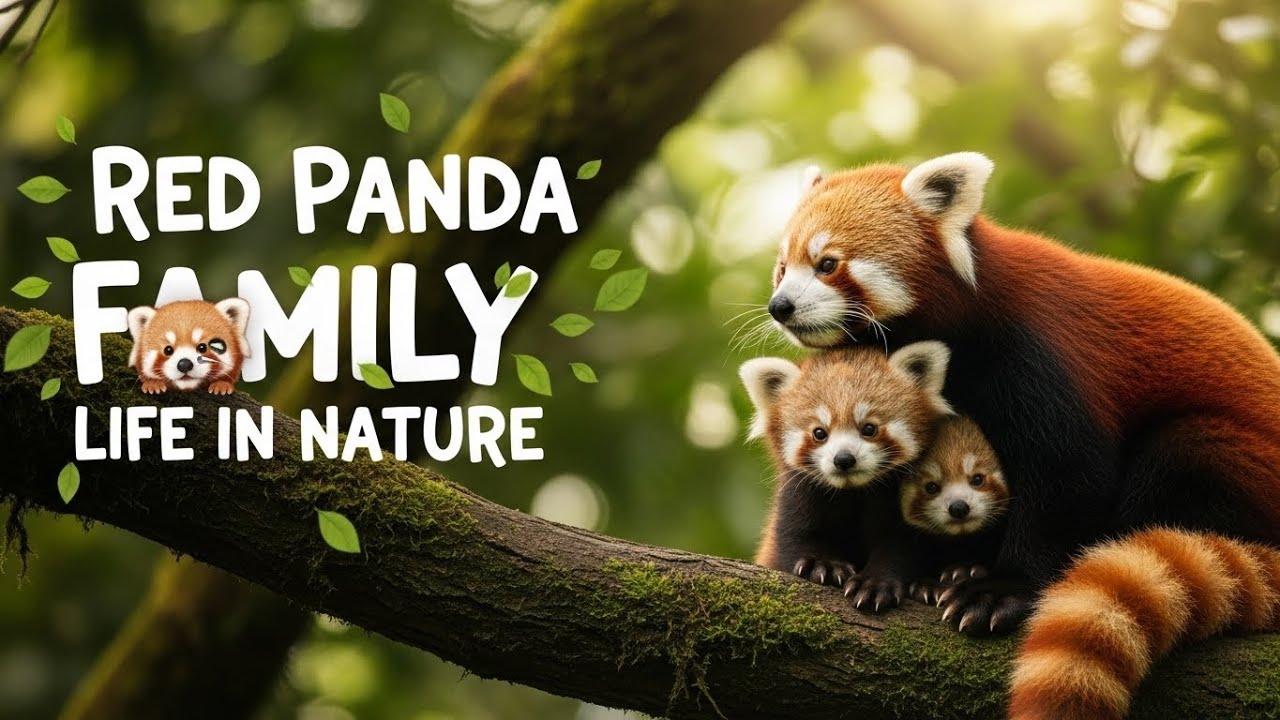 Red Panda Family Life in Nature
