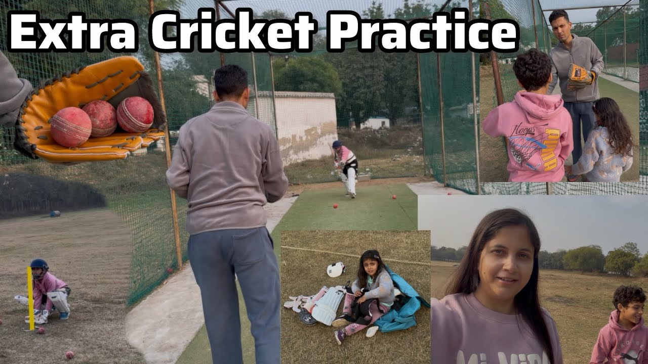 Extra Cricket Practice 🏏| Aaj Papa ne bohot bhagaya 😅