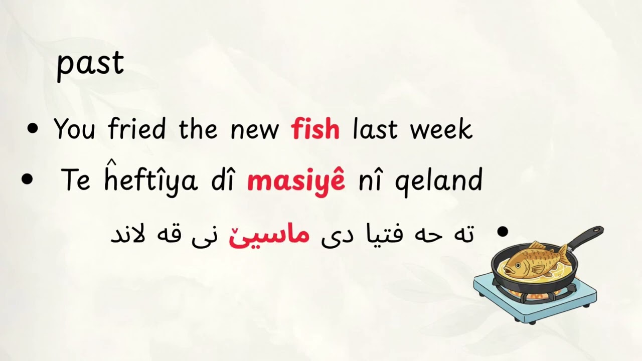 Learn Kurdish Behdini (0035) Boil fish