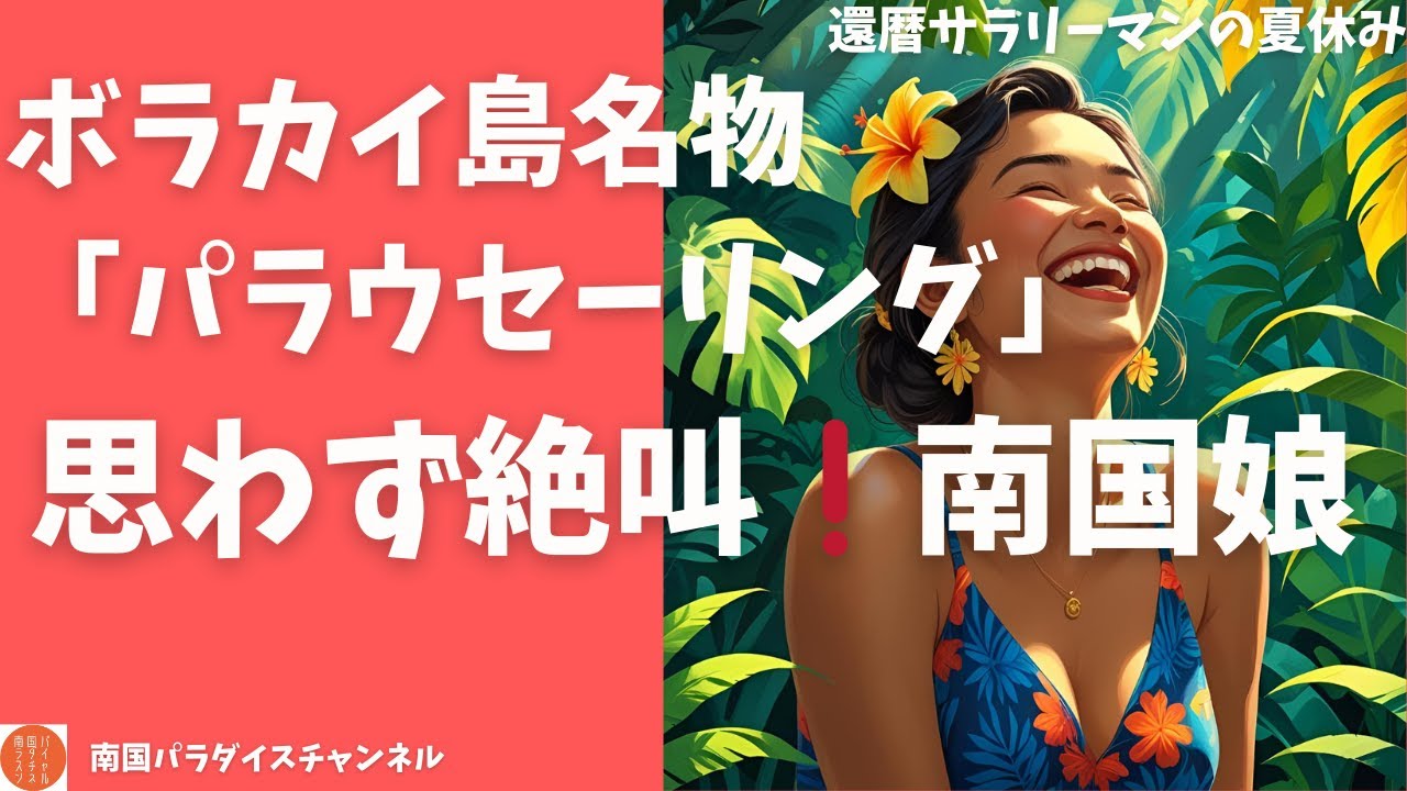 「還暦サラリーマンの夏休み2025年⑦」〜ボラカイ島名物パラウセーリングで思わず絶叫、南国娘〜