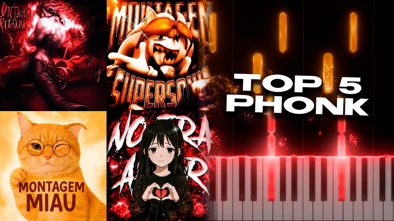 TOP 5 POPULAR PHONK - piano tutorial