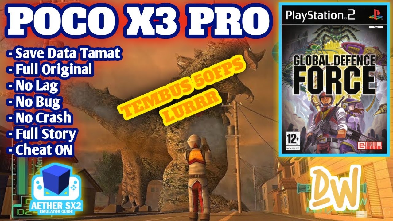 GAME ALIEN SEMUT ! TUTORIAL DOWNLOAD GAME GLOBAL DEFENCE FORCE DI ADNROID AETHERSX2 SETTING 50FPS+