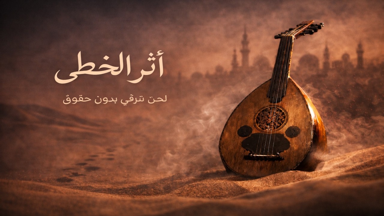 أثر الخطى | لحن شرقي بدون حقوق - كاريوكي وتوزيعات عربية دون كلمات