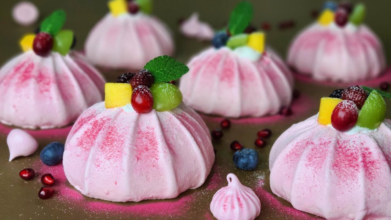 Без муки / Мини-безе Торт Павлова Рецепт / Mini Meringue Cake Pavlova