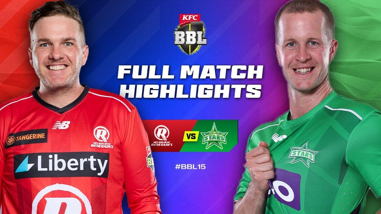 Melbourne Renegades v Melbourne Stars Match Highlights | #BBL15