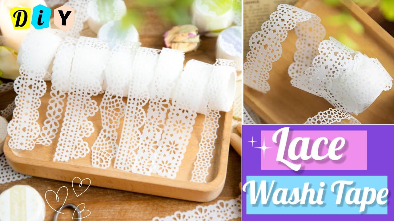 How to make lace washi tape at your home _ DIY lace washi tape for journal