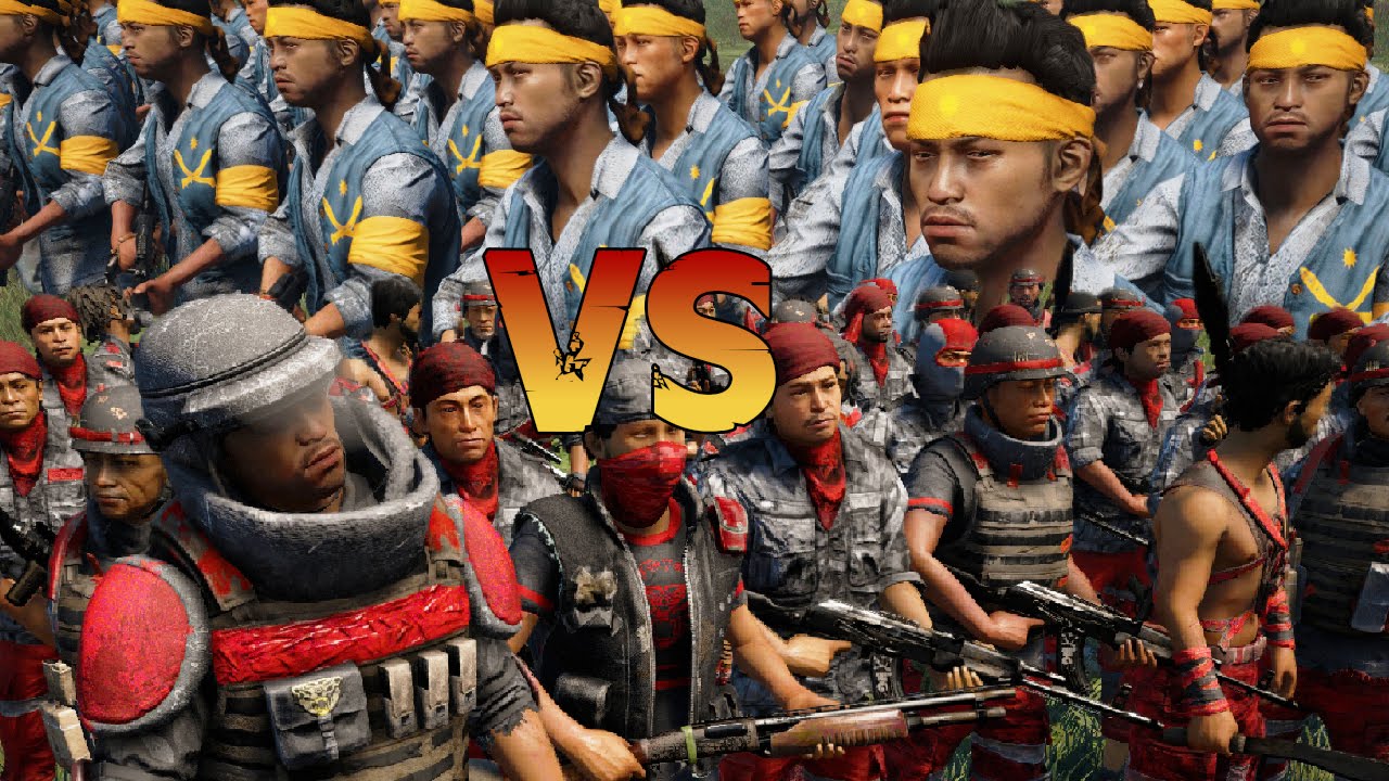 Far Cry 4 - Soldier Army VS Rebel Army - AI Battle