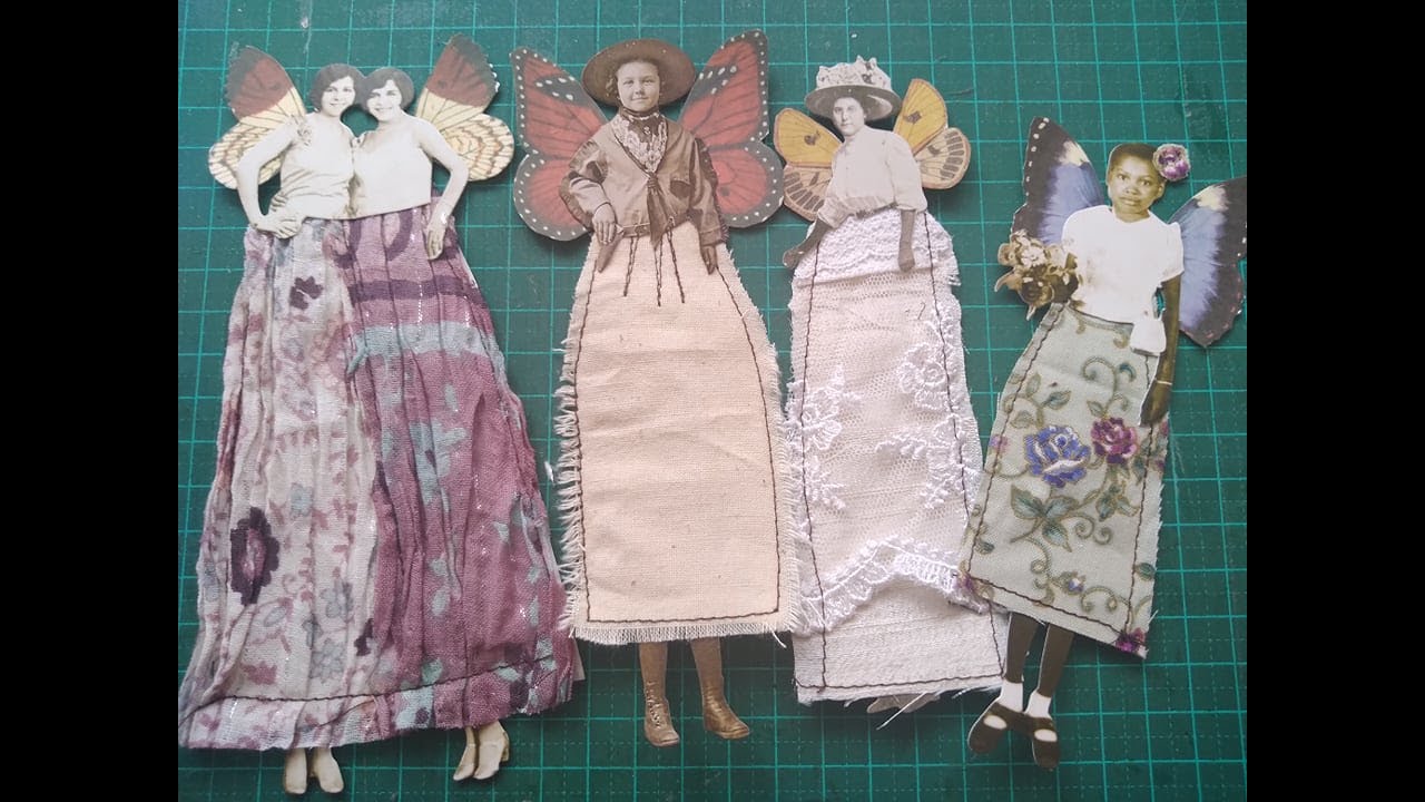 WINGED PAPER DOLLS  (Tim Holtz) -Inspired by Somerset Studio and @creativecafegirl