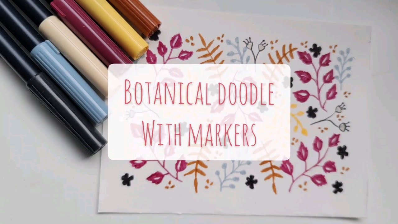 Botanical Doodle | Tombow Dual Brush Pen