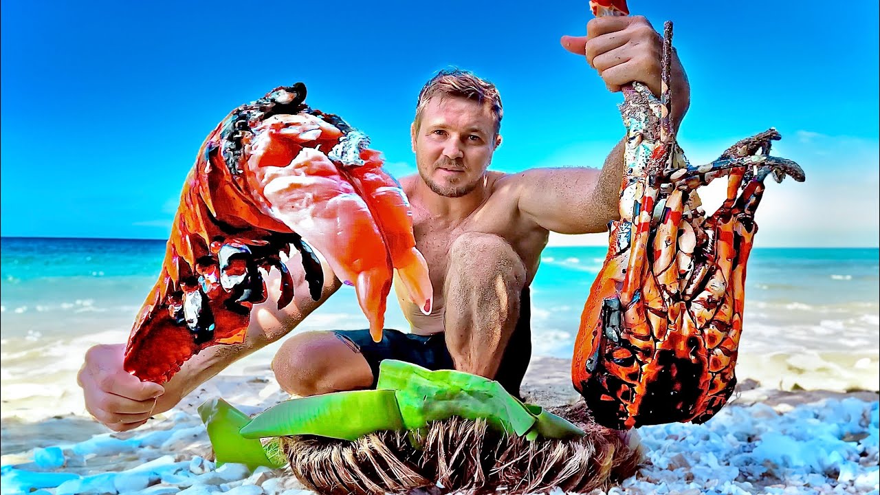 SOLO HUNT for GIANT CRAYFISH Catch n Cook Special