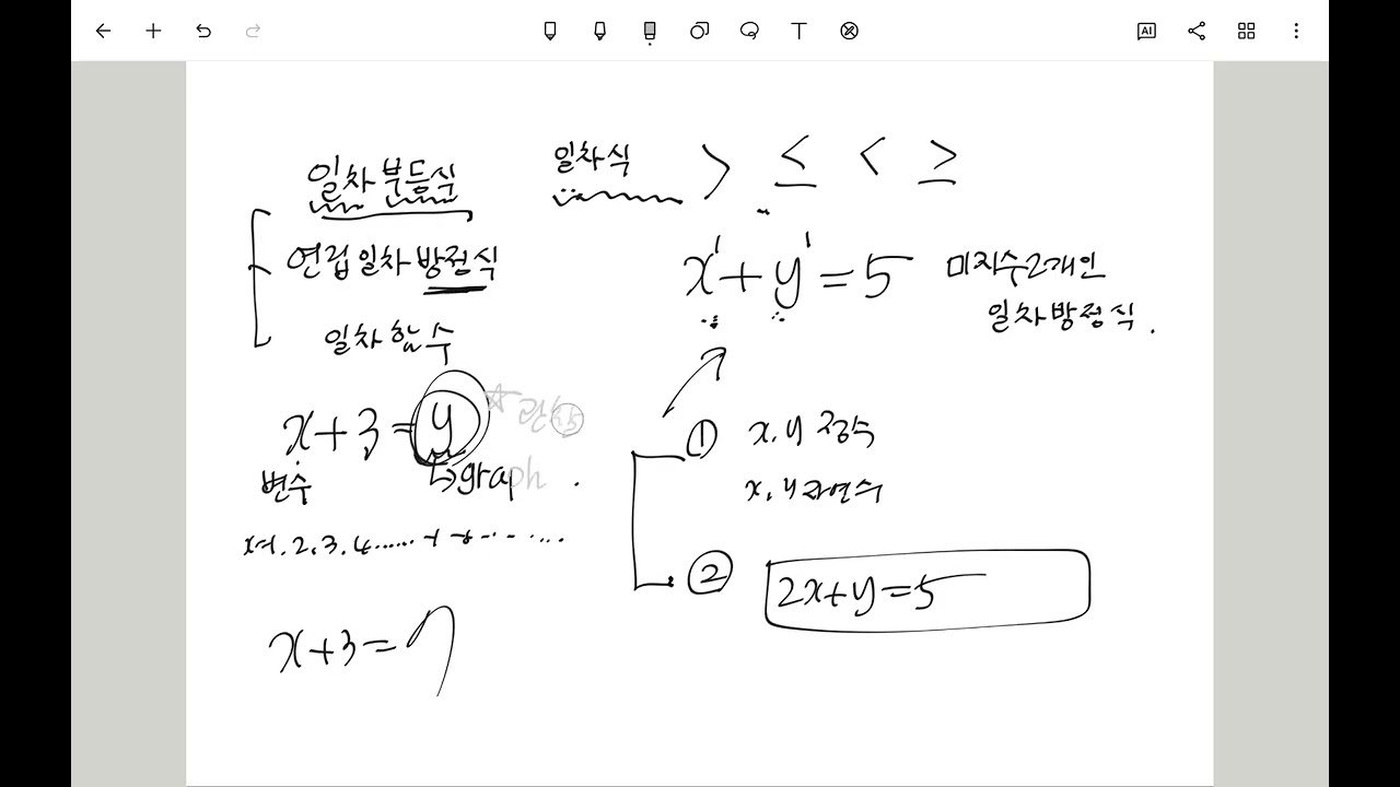 1/19 중2 연립일차방정식