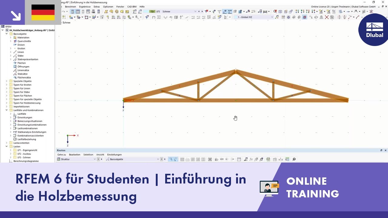 RFEM 6 für Studenten | Einführung in die Holzbemessung | 22.05.2023