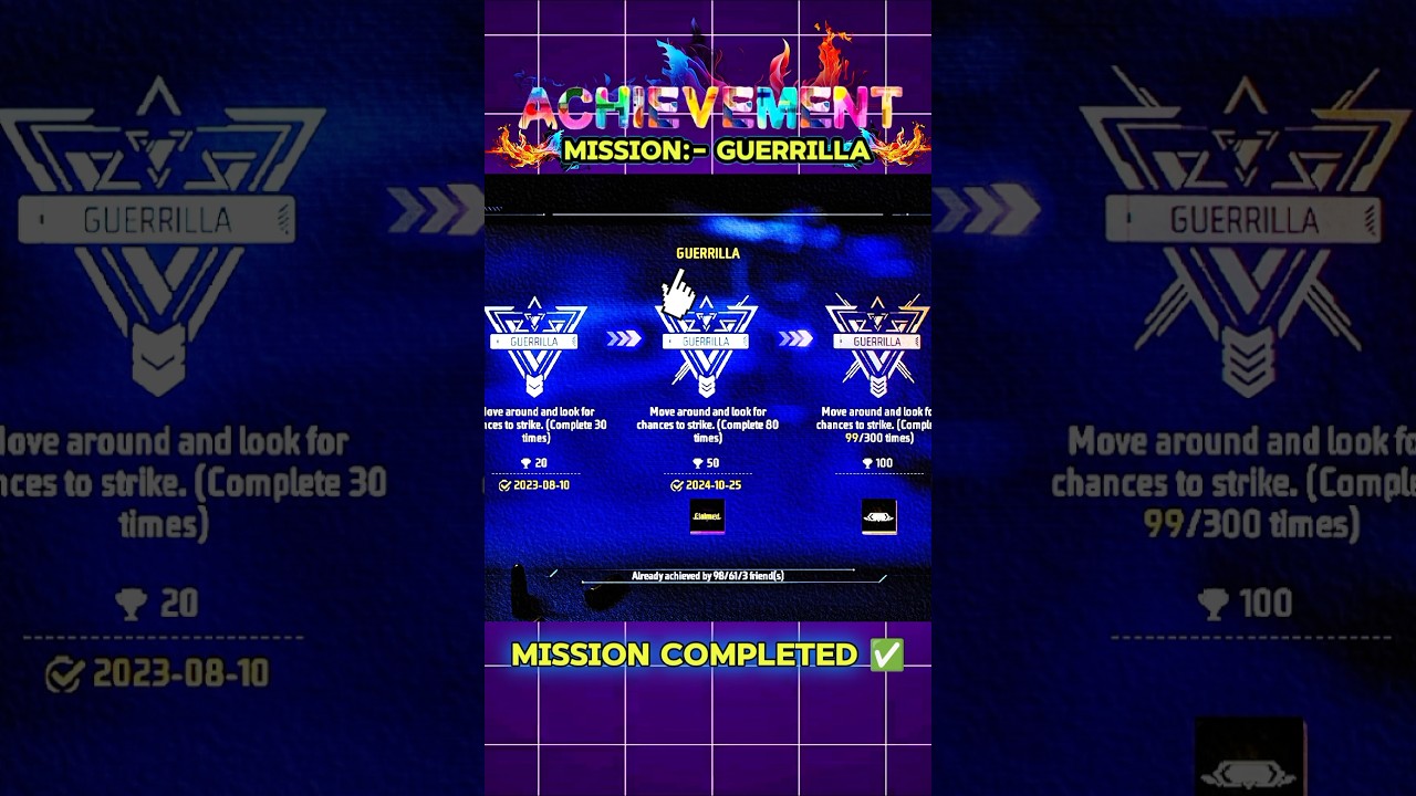 Guerrilla Achievement Mission ✅||How to complete Guerrilla Achievement Mission #freefire #shorts #ff