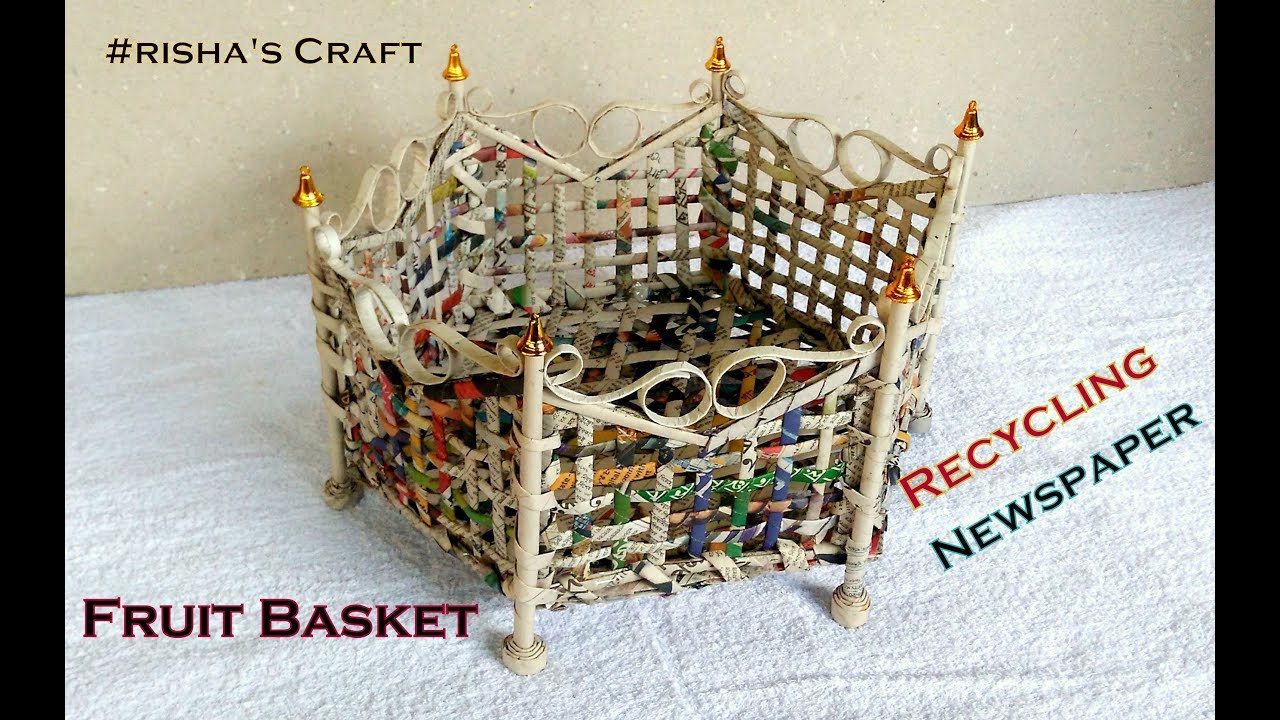 How to Make a Useful Fruit Basket Using Newspaper/ Best Recycled & best out of Waste