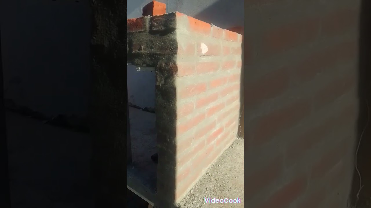 como hacer parrilla la campana con  ladrillos media vista