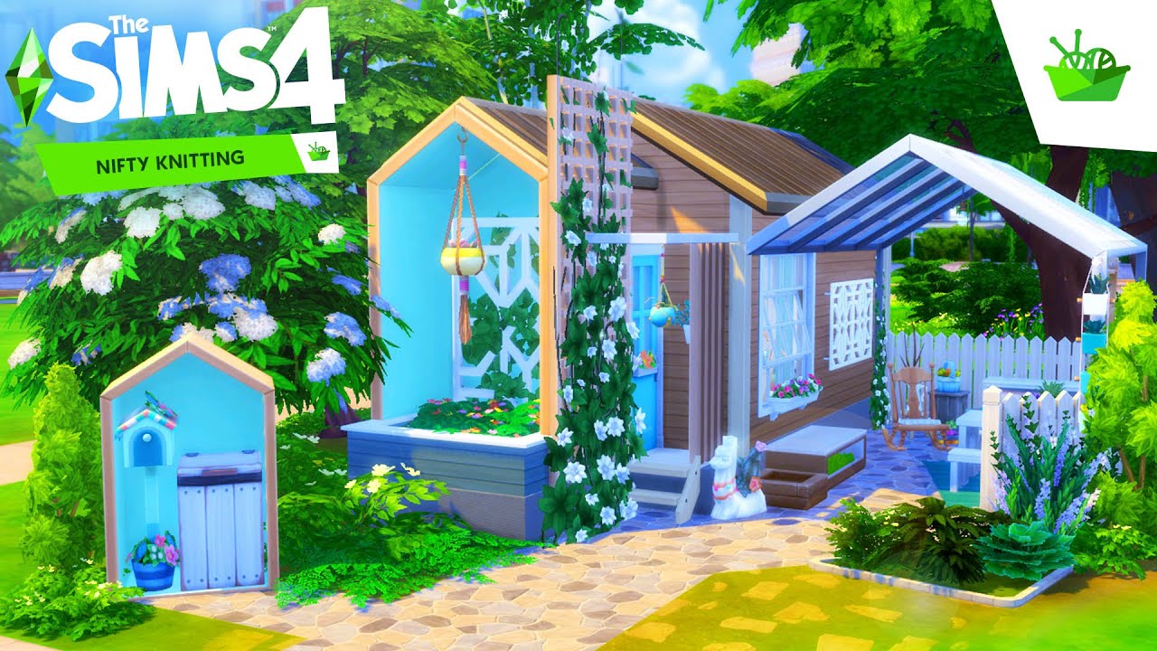 CRAFTER'S DREAM TINY HOME 🧶 // Sims 4 Speed Build