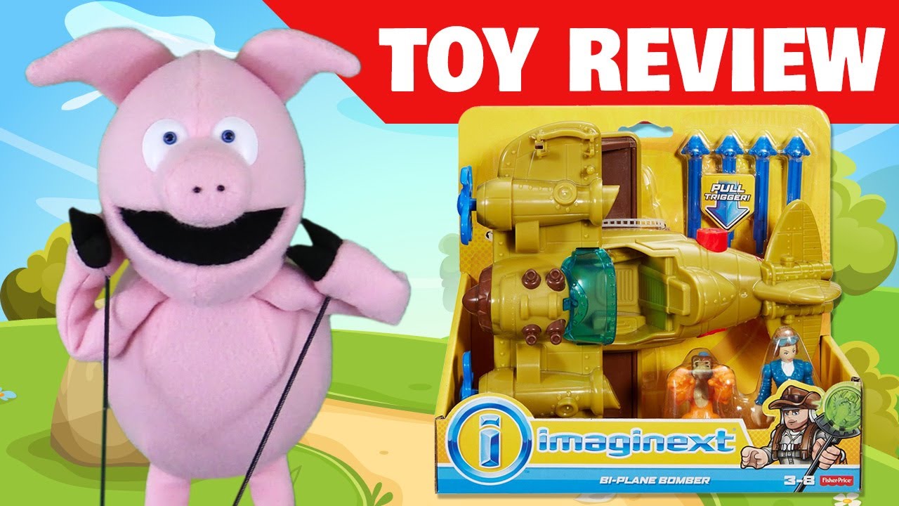 Imaginext Bi-Plane Bomber Review - PJ Plays Toy Review & Imaginative Playtime!