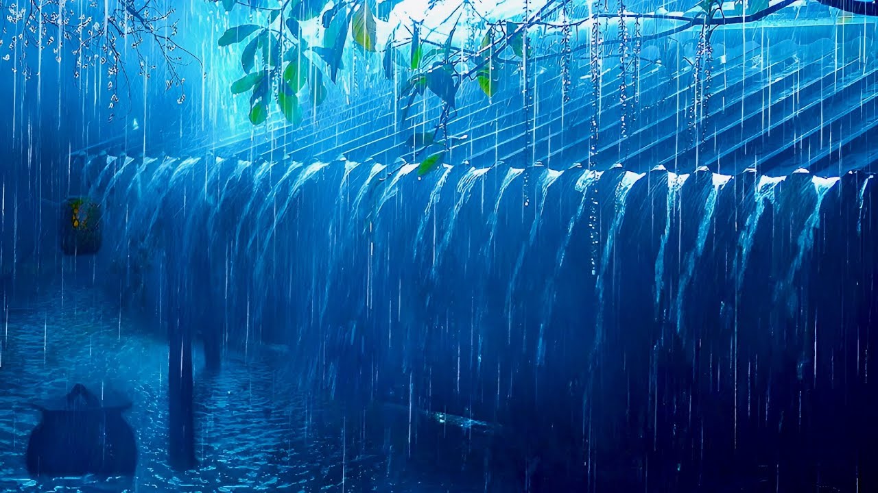 Thunderstorm Rain & Heavy Downpour on Tin Roof | Deep Sleep White Noise and Relaxing Ambience