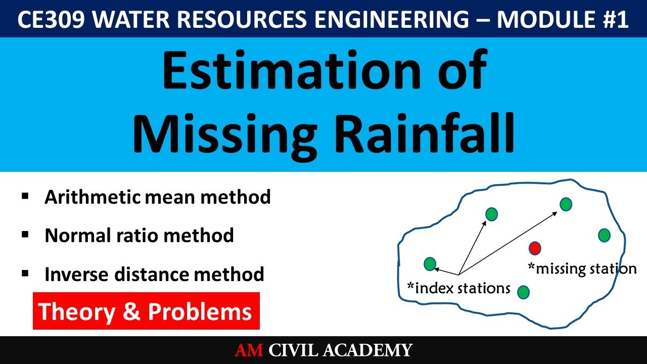 WRE Module1 [PART06] - Estimation of missing rainfall/precipitation
