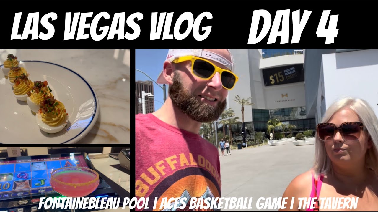 LAS VEGAS VLOG | DAY 4 | POOL DAY | LAS VEGAS ACES BASKETBALL GAME | RESORTS WORLD GAMBLING