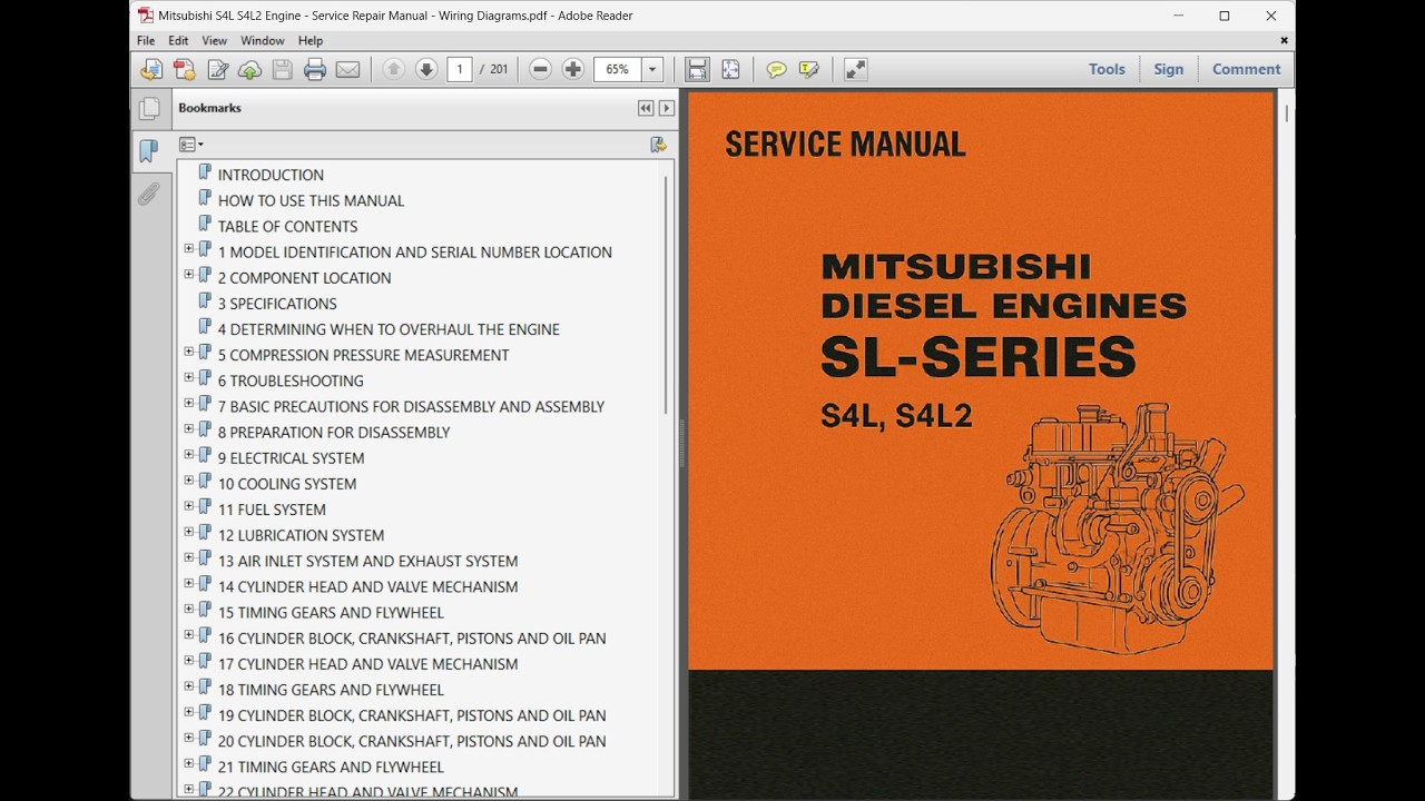 Mitsubishi S4L S4L2 Engine - Service Manual - Repair Manual